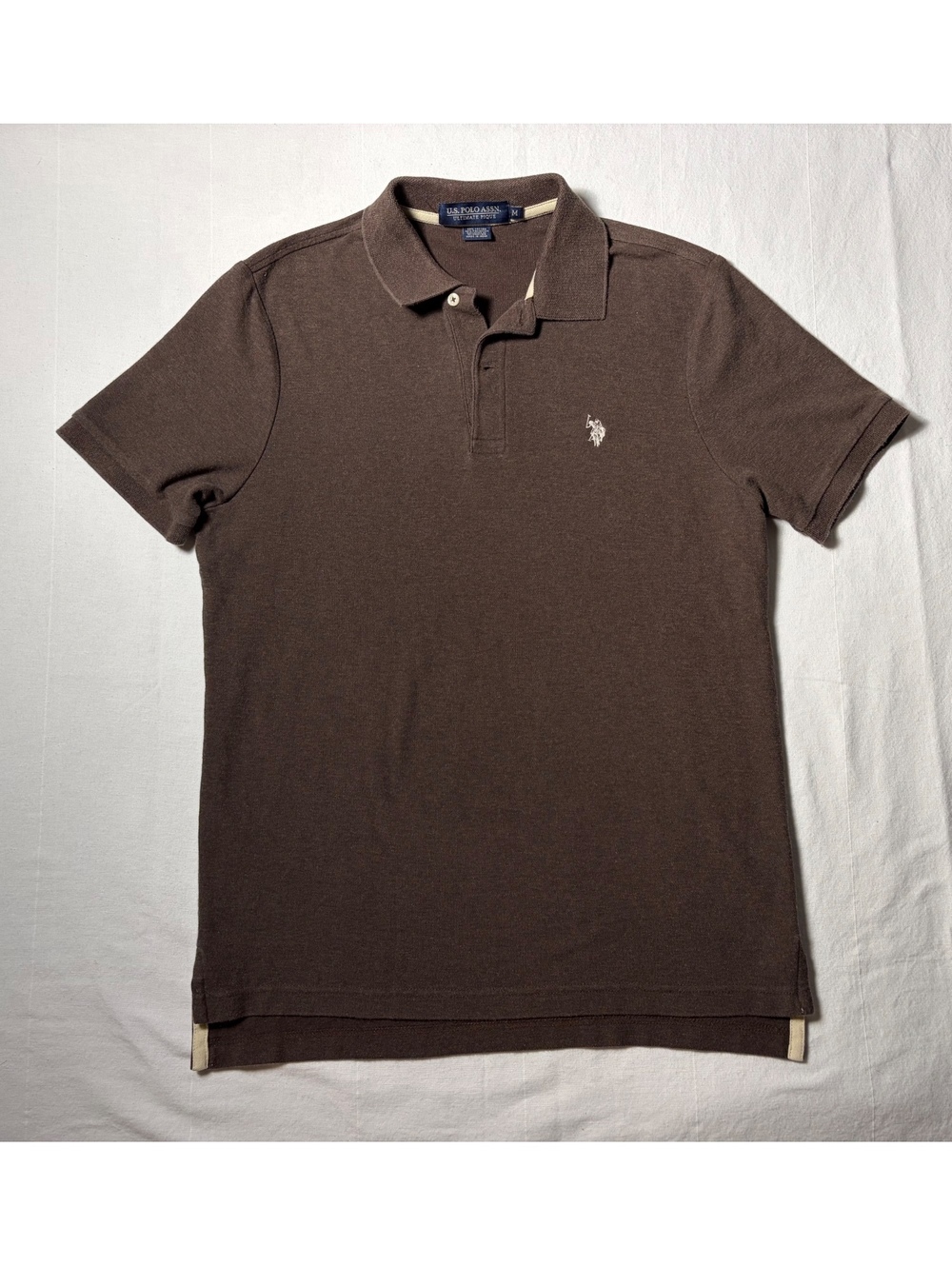 U.S. Polo Assn. Brown Polo Shirt Men’s Small Classic Preppy Y2K